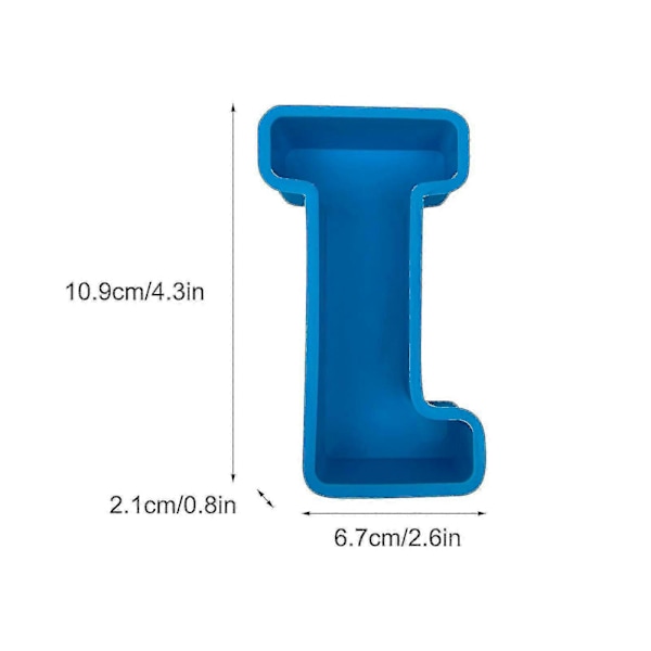 Alphabet Kagebageform Engelsk Bogstav Silikoneform 3d Alfabet Bogstav J