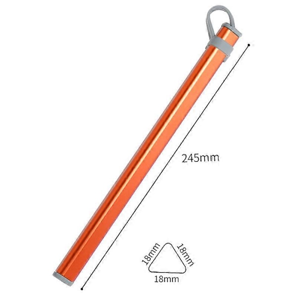 Förvaringsrör för ätpinnar Aluminiumlegering Box Fodral för Titan ätpinnar Förvaringsbox Utan ätpinnar Orange