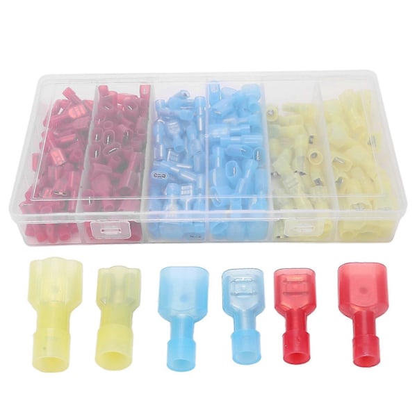 200 stk. ledningsterminaler hun og han kobber nylon kaldpresset hurtigkoblingssett for bil
