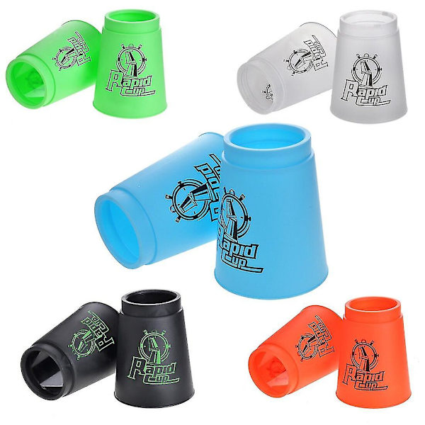 12 st Speed Stacking Muggar Klassiska Staplingsleksaker för Barn White