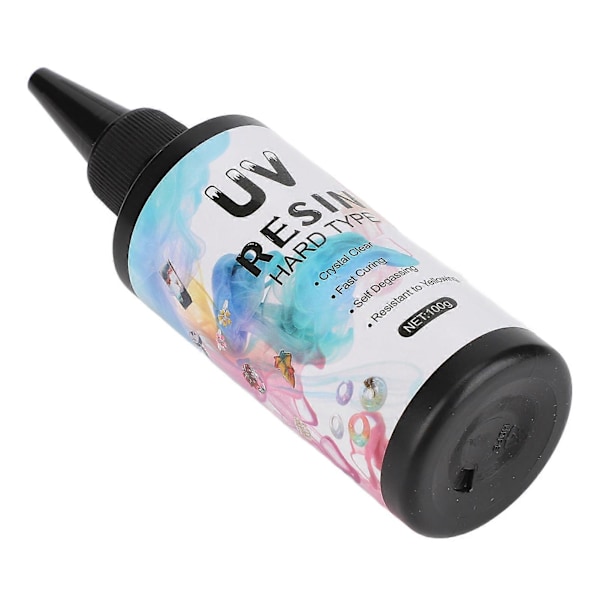 UV Resin Håndlaget DIY Transparent Farge Anti-gulning Hurtigherdende Klar UV Lim Lim for Håndverksdekorasjoner 100g