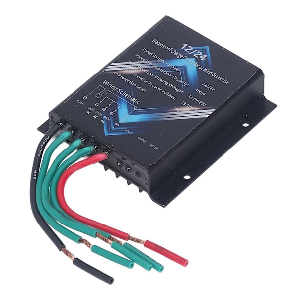Vindmølle Generator Controller Aluminium Legering Vandtæt Vindturbine Controller 400W 12V 24V