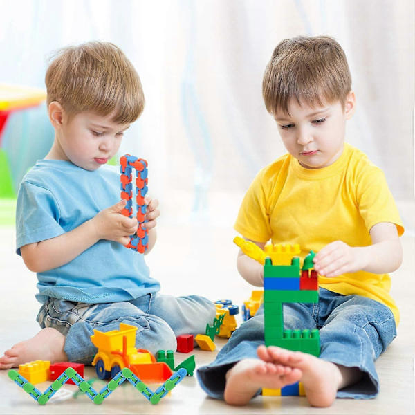 6-pack 24 länkar Wacky Tracks Knäpp- och klickfidgetleksaker, Sensoriska fingerleksaker