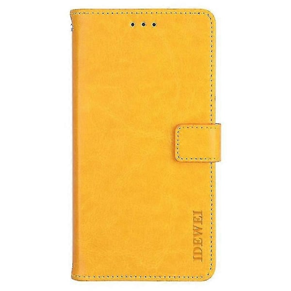 Lämplig för Samsung Galaxy A15 5G Fodral Crazy Horse Textur Läder Plånboksfodral-C6 Yellow