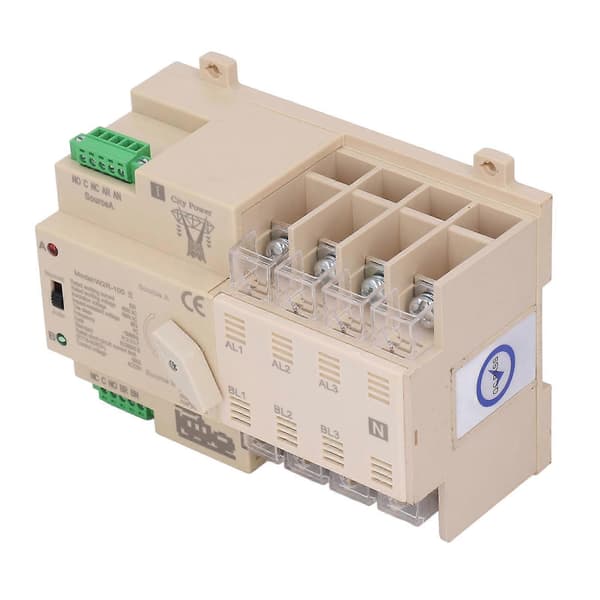 4P Dubbel Ström Automatisk Omkopplare Vit Manuell Automatisk Integrationsomkopplare 63A 220V