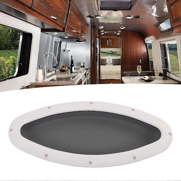 465x200mm Ovalt Portlight Fönster Anti UV Vattentät Marin Lucka Porthole för Yacht Båt Kabin Förråd Konferensrum