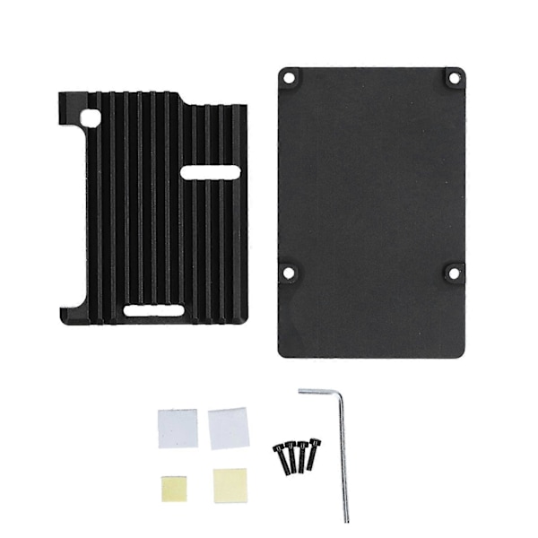 Case til Raspberry Pi 3 Model B B+ Sort Aluminiumlegering Anodisk Oxidation CNC Skal