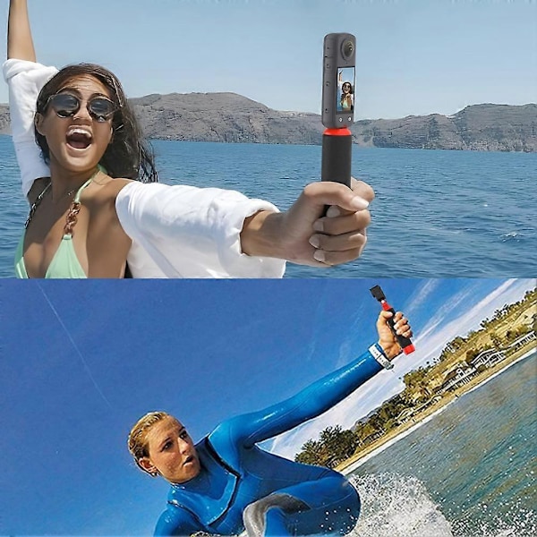 Sopii Insta Sports -kameralle Sukellus Liukumaton Kadonnutta estävä kädessä pidettävä kelluntatikku 1/4 ruuvi Selfietikku