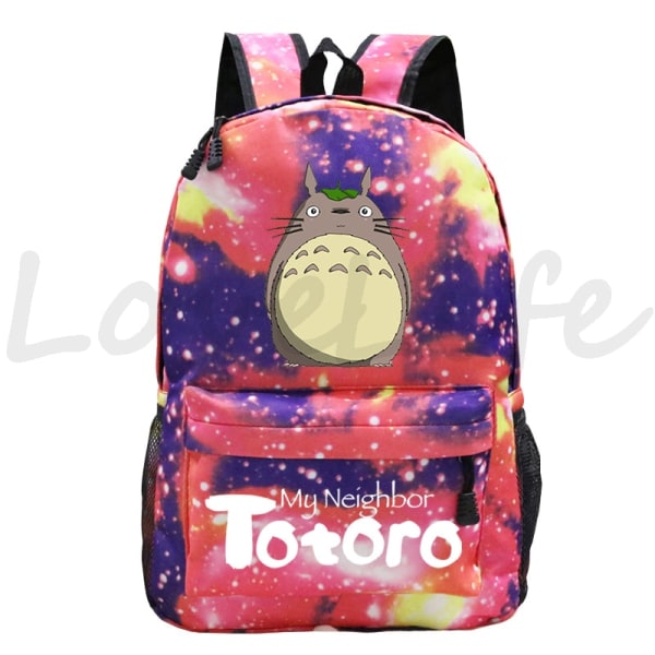 Min granne Totoro Ryggsäckar Anime Ryggsäck Mochila Pojkar Flickor Tecknade Skolväskor Studenter Bokväska Tonåring Laptop Resväska style 21