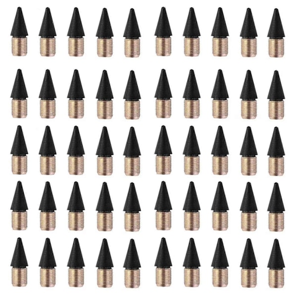 50 stk. Uendelig Blyant Grafit Nib Blækfri Blyant Udskiftelig Refill Evigheds Blyanter Udskiftningshoved til Skrivning Tegning Kontor Skoleartikler