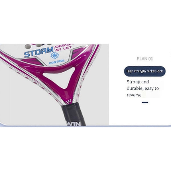 Padle Racket Voksen Profesjonell Karbonfiber Myk EVA Overflate Tennispadle med Racketbag