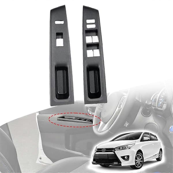 Bil Front Vindusbryter Kontrollpanel Deksel 74232-52550 74232-52650 for Yaris 2012-2014 Biltilbehør