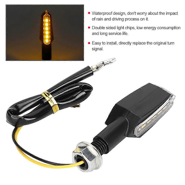 Motorcykel Dubbelsidig LED Blinkers Indikator Lampa Tillbehör Passar Kawasaki