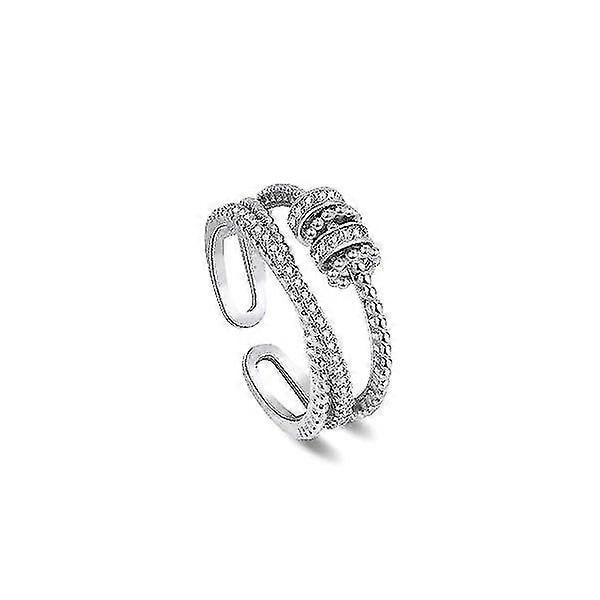 Jansio Threanic Trippel-snurr Ring Silver