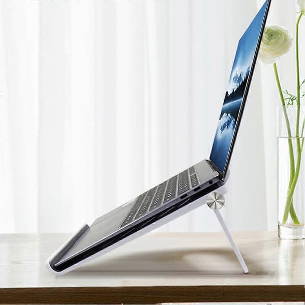 Moderne Laptopstativ Studier Arbeid Varmeavledning Laptopstativ med Justerbar Multi Grad Design Hvit