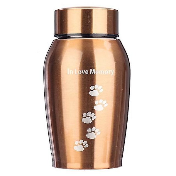 Kremationsurna i rostfritt stål för husdjur, hund, katt, fågel, mus 250ML Footprint[100018786