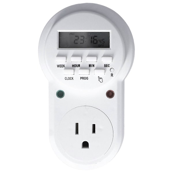 Timer Uttak Digital Programmerbar Timer for Elektriske Uttak Lys og Husholdningsapparater