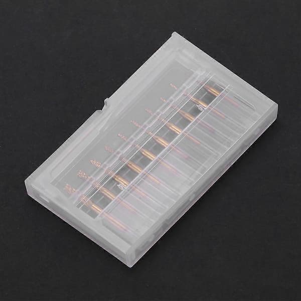 10 stk. Titaniumbelagte 0,8 mm 3,17 mm Endefres Graveringsbits Rotary Cutter 1/8'' Skaft