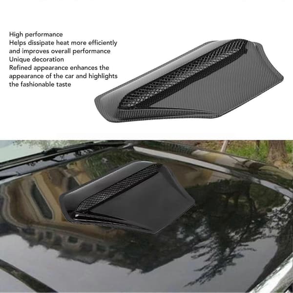 Bilpanser Luftventil Deksel Varmebestandig Panser Luftuttak Trim Erstatning for Mitsubishi Lancer Evolution X EVO 10 Karbonfiberstil