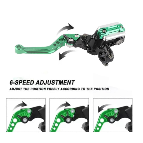 2 STK Bremse Hovedsylinder Spak Presisjonsmaskinert Fargeekte Bremsepumpe Passer for 22mm Motorsykkelstyre