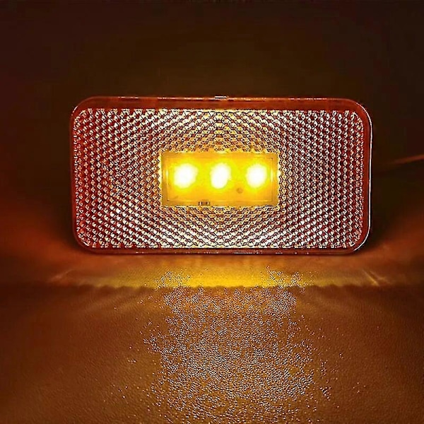 24V Amber LED-valot Scanian sivuvilkkuille, raskaalle kuorma-autolle, Scanian lisävaloille, kuorma-auton osat +2 liitintä, oem1737413 4 lights with plug