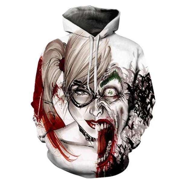 3D-tryckt mode för män och kvinnor, långärmad ytterkläder, streetwear, O-ringad tryckt hoodie style 4 XL