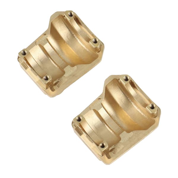 2 stk. messingdeksel kraftig differensialakselhusdeksel for 1/10 RC Crawler Car - 4 oppgraderingsdeler