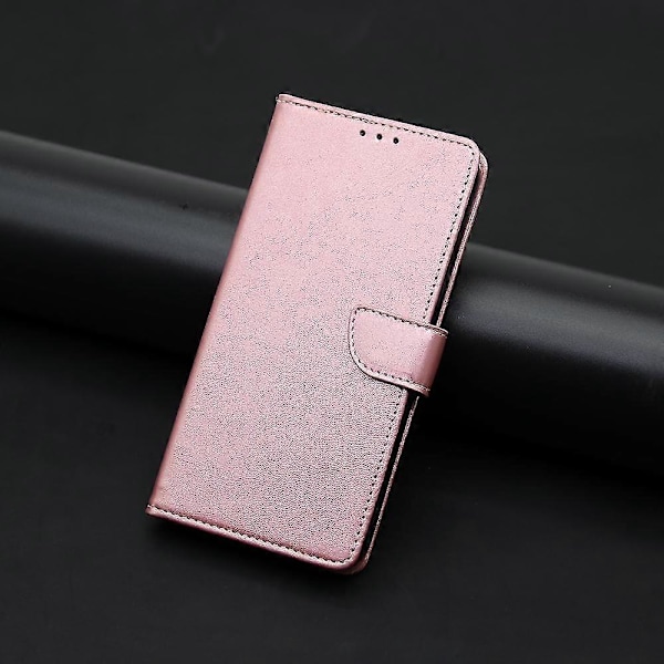 Puhelinlompakkokotelo Samsung Galaxy S23:lle PU-nahkaa, jalustalla varustettu matkapuhelinkotelo Rose Gold