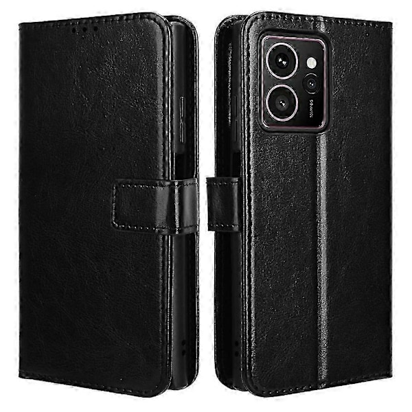For HMD Skyline Deksel Crazy Horse Tekstur PU Lær Telefon Lommebok Deksel - Svart s2024121260 Black