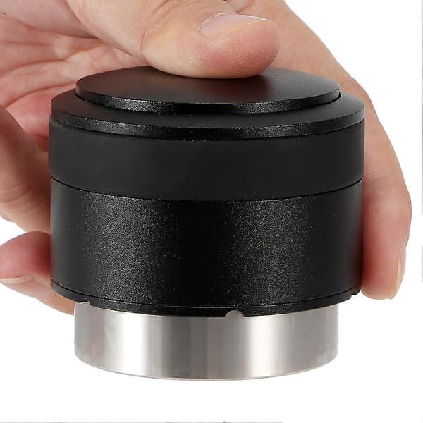 51 mm Kaffe Tamper Fordeler Nivelleringsværktøj i Rustfrit Stål Kaffetilbehør Sort