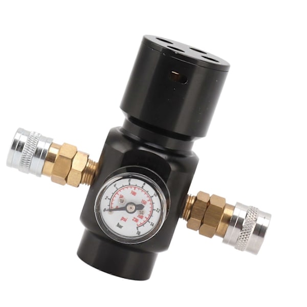 CO2 Mini Regulator Aluminiumlegering Messing Rustfrit Stål 8mm Dobbelt Hun Adapter CO2 Tank Trykregulator
