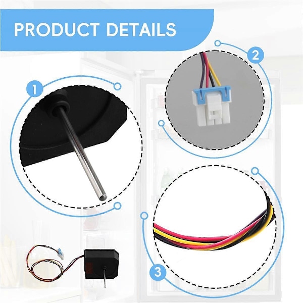 För Kylskåp Vikdörr Frys DC Fläktmotor RDD056X22 EAU63103002 Delar
