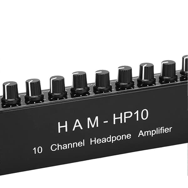 10-kanals hörlursförstärkare stereo ljuddistributionssplitter oberoende kontroll 100?240V US-kontakt