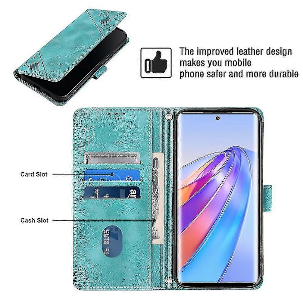For Honor Magic 5 Lite 5g /x9a 5g/x40 5g Telefon Cover Flip Stand Læder Wallet Stødsikkert Cover Green