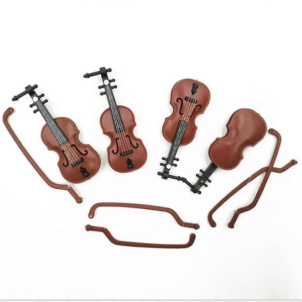 Julemand Trækorn Violin Julepynt Små Vedhæng DIY Dekorationer
