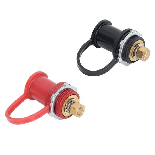 Batterioplader Post Kit 20mm Stud Cap Bil RV Lastbil Ladestander Jumper Terminal Sort Rød