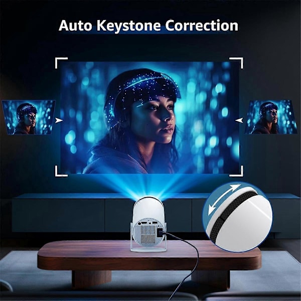Portabel Ultra HD Smart HY300 Projektor Utländsk Android 5G Hem Multifunktionsprojektor med EU-kontakt