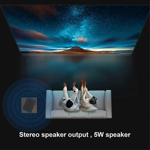 S30MAX Android Wifi 4K Smart Projektor med WiFi Bluetooth Pocket 4K 9500L Android 10.0 Projektor med EU Stik Hvid