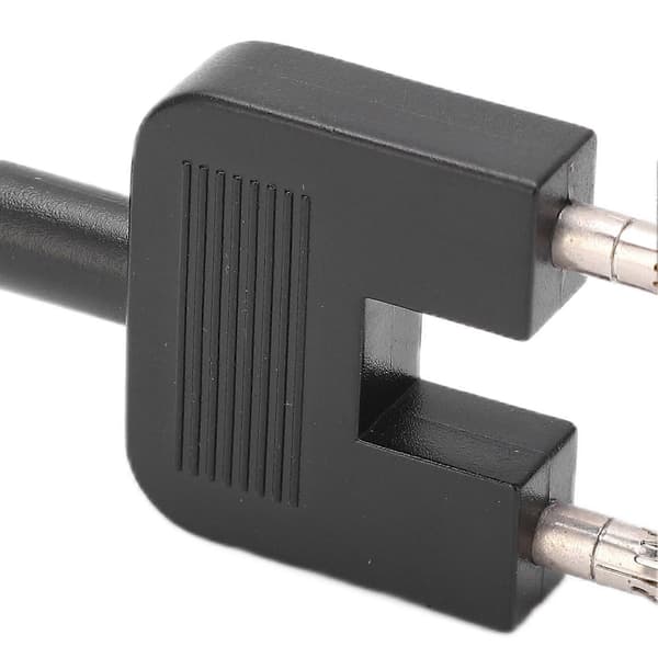 U35 U-formet Kortslutnings Bananstik Adapter Hun til 2 Han Stik Sort 4mm