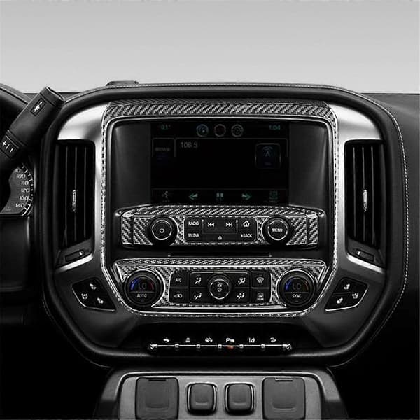 Kulfiber til Sirrra 1500 2014-2018 LHD Centerkonsol AC Panel Cover Trim Interiørtilbehør