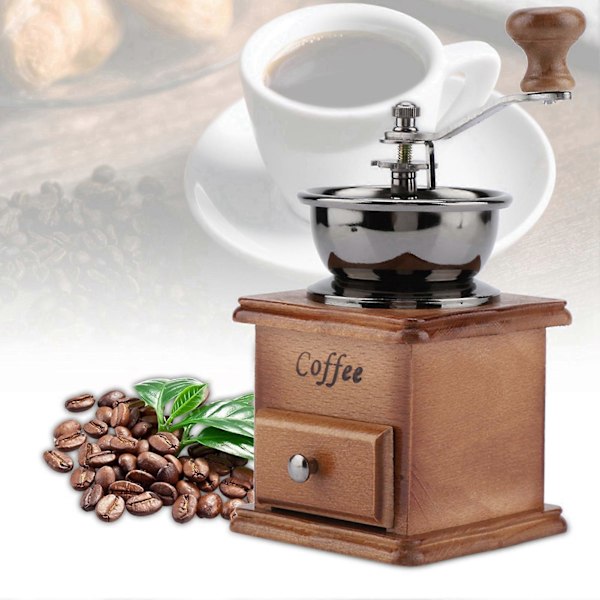 1 stk Retro Design Kaffebønne Håndkvern Manuell Mini Mølle Hjemmekontor Bruk Dekorasjon Ny
