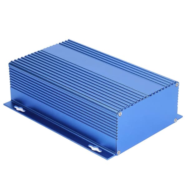 Aluminium Elektrisk Box Vattentät Kopplingsdosa Kapsling Delad Typ för DIY Blå 61x147x200mm