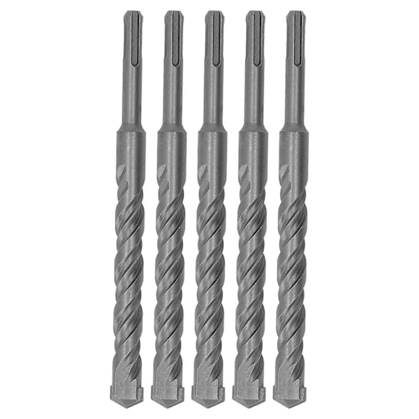 5 st Slagborr med karbidspets, roterande hammarborr, 2-spåriga spiralborrar för tegel och betong, 210 mm 18 mm / 0,71 tum