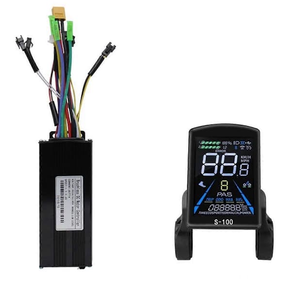 Mountainbike Li-Ion Power Booster Modificerede Tilbehør S-100 Farve LCD Meter med Tri-Mode 30A Controller Bærbart Kit