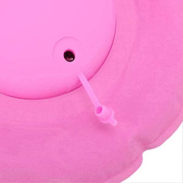 U-formad Kudde Tryck Inflatable Mjukt Huvudstöd Nackskydd för Bil Kontor Flygplan (Rosa)