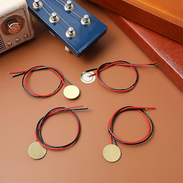 15st Piezo Diskar Akustiskt Instrument Pickup Piezoelektrisk Givare Gitarrdelar