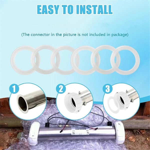 711-4030B 2 tommer for Gecko Spa Boblebad Varmeapparat Pakning for Standard 2 Tommers Spa Varmeapparat Monteringer Koblinger Pakning
