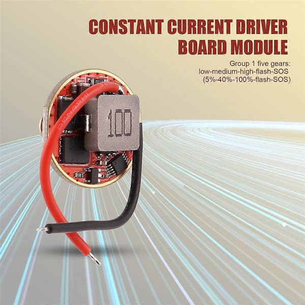 Driver Board Modul XHP70 6V LED 5A Konstant Strøm Driver Board 22mm Input Spænding 6-12.6V Lommelygte Tilbehør