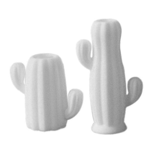2 STK 1/6 Skala Miniatyr Simulering Mini Kaktus Vase Husdekorasjon for Barbies BJD Dukke Tilbehør, B