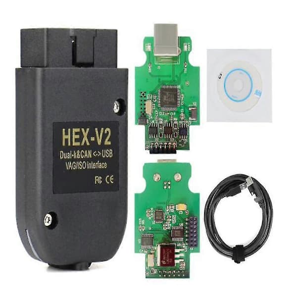 Vag Com 22.3.1 Obd2 Scanner Hex V2 Vagcom Auto Diagnostisk Værktøj Obd Usb Wi. Hex V2 Vag Usb V22.9 V22 D DE German
